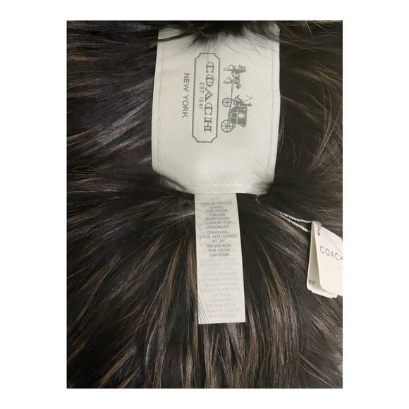 Coach Toffee 100% Silver Fox Fur Collar NWT $798 MSRP - Picture 5 of 6